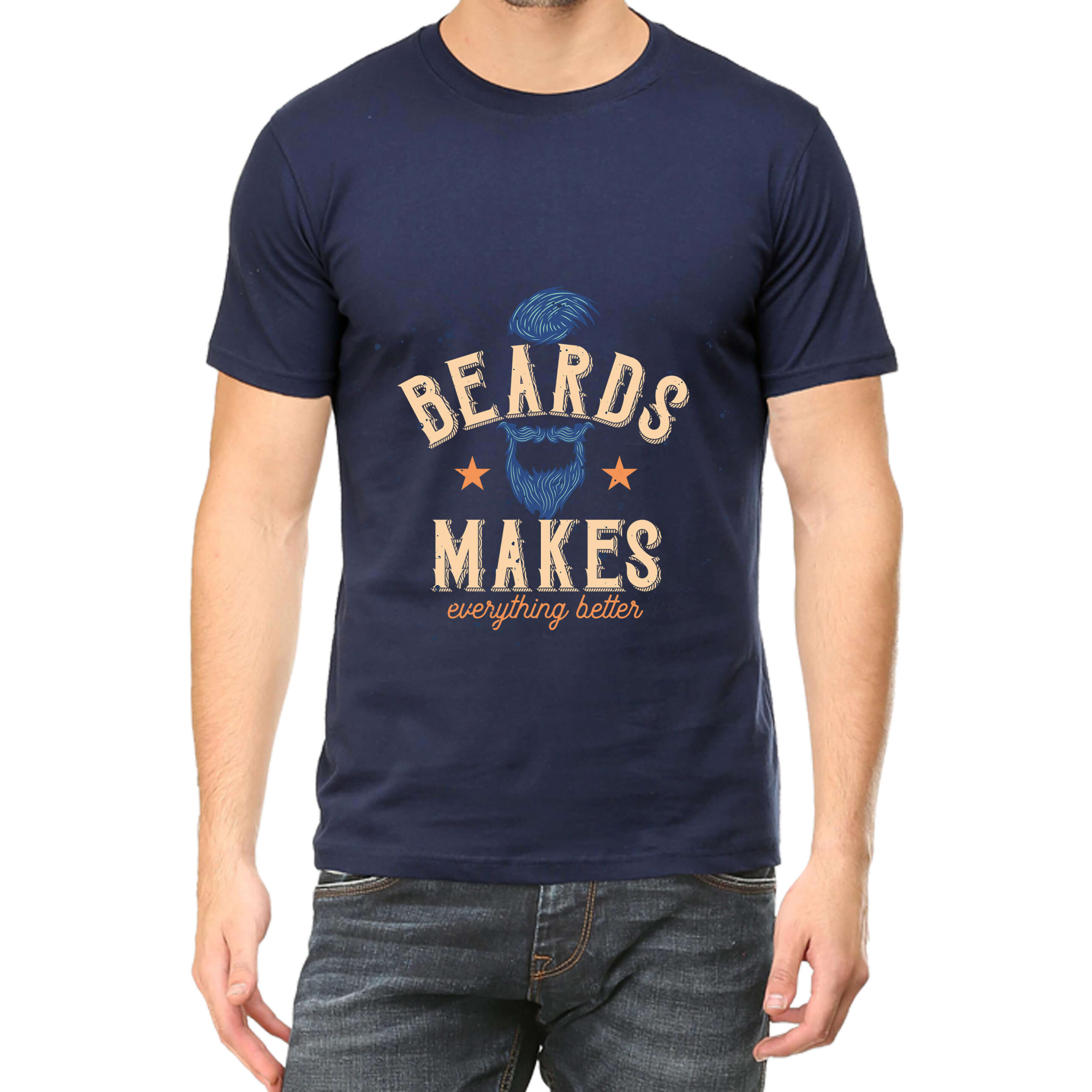 Cotton T-shirt -Beard makes everything better